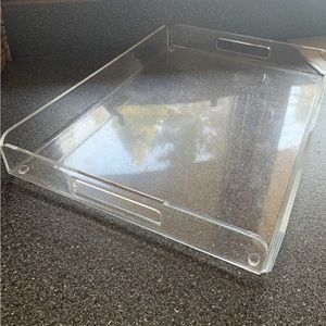 Large vintage lucite tray